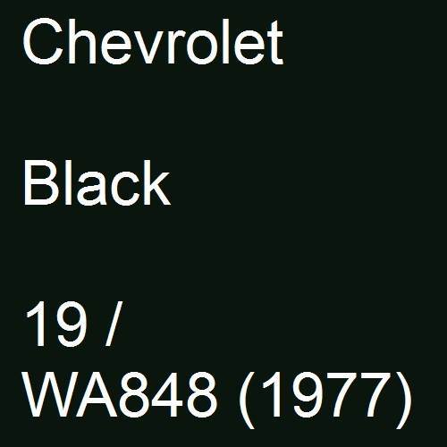 Chevrolet, Black, 19 / WA848 (1977).